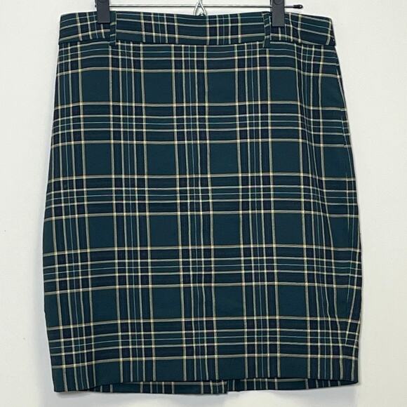 Carolina Belle Montreal Plaid Pencil Skirt Size 12 - Picture 1 of 6